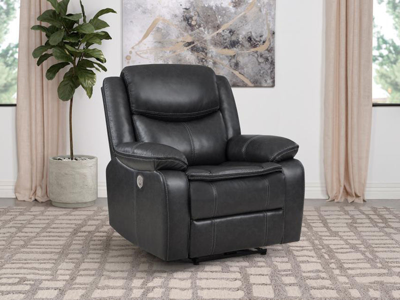 Sycamore 38" Wide Leather Recliner Armchair