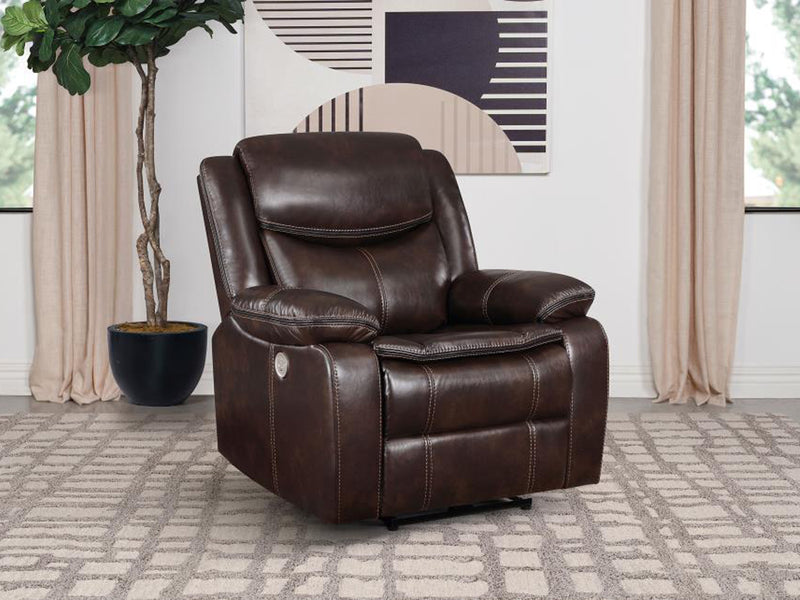 Sycamore 38" Wide Leather Recliner Armchair