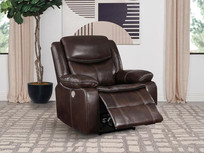 Sycamore 38" Wide Leather Recliner Armchair