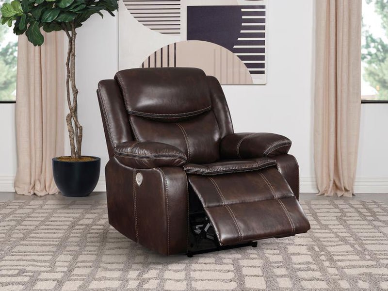 Sycamore 38" Wide Leather Recliner Armchair