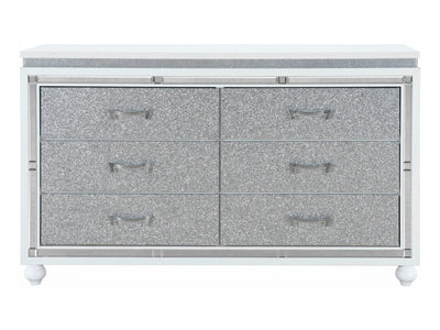 Collete 58.4" Wide 6 Drawer Dresser With Mirror