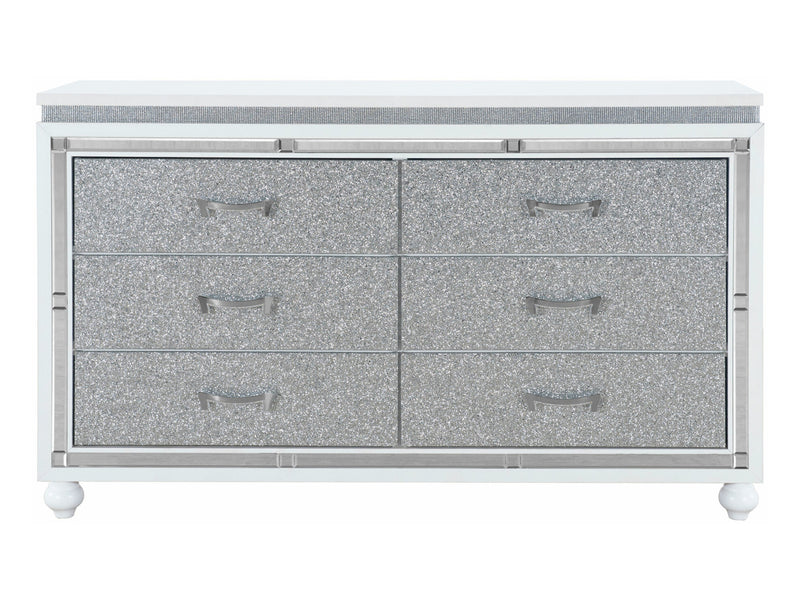 Collete 58.4" Wide 6 Drawer Dresser With Mirror