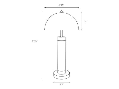 Conroe 28" Tall Dome Shade Pillar Table Lamp (Set of 2)