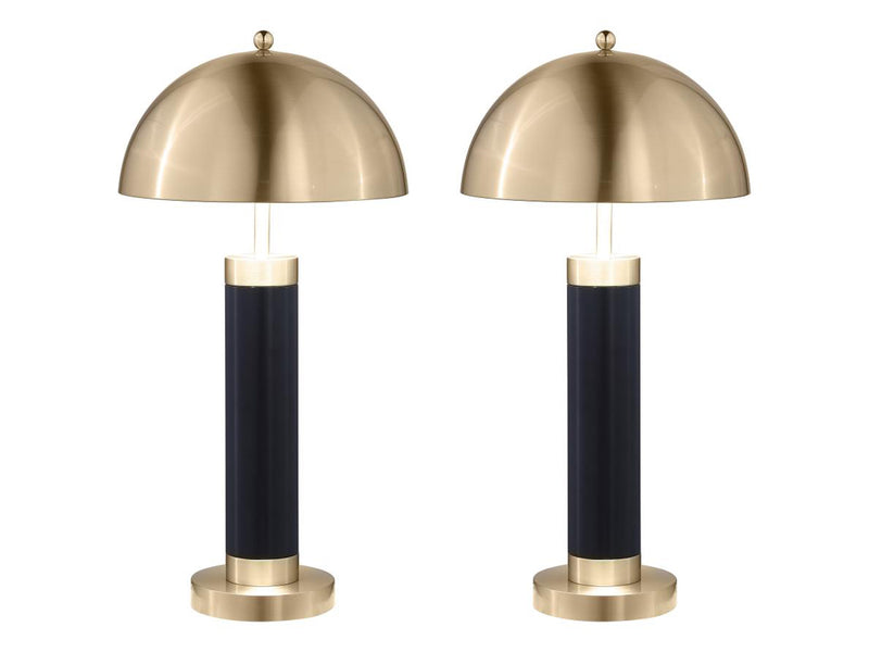 Conroe 28" Tall Dome Shade Pillar Table Lamp (Set of 2)