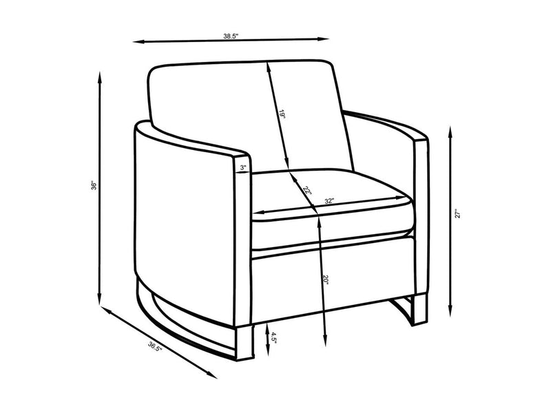 Corliss 38.5" Wide Curved Armchair