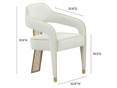 Corralis DC - Iris DT 4 Person Linen Fabric Dining Room Set