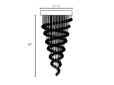 Crystal Fine 38" Tall Chandelier