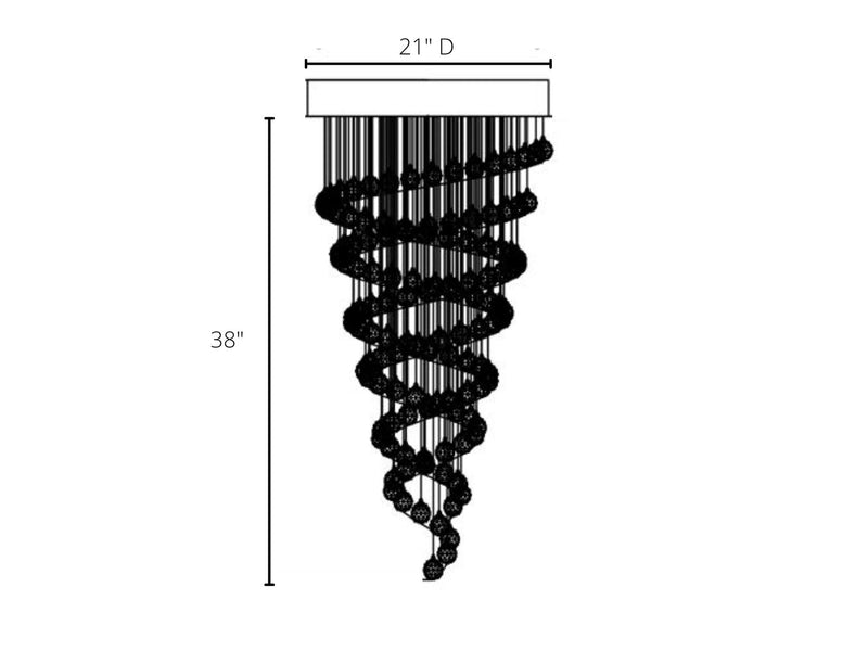 Crystal Fine 38" Tall Chandelier