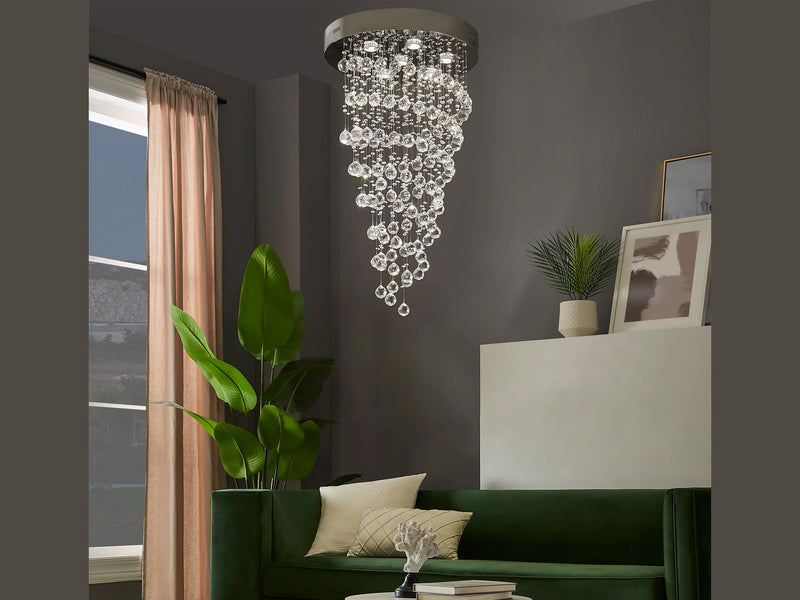 Crystal Fine 38" Tall Chandelier
