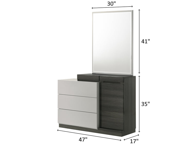 Cube 47" Wide Dresser With Mirror