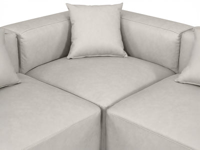 Cube Meri 144" / 108 Wide Vegan Leather Modular L Shape Sectional
