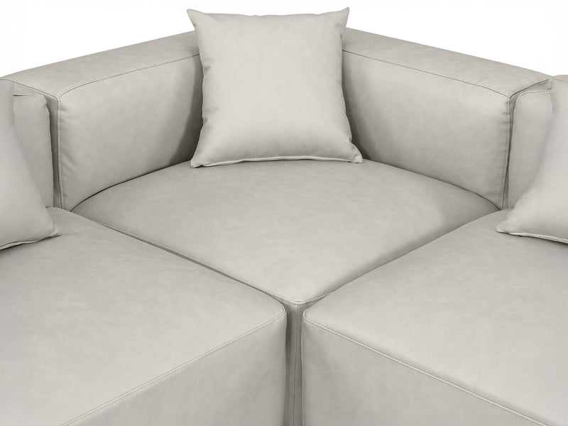 Cube Meri 144" / 108 Wide Vegan Leather Modular L Shape Sectional