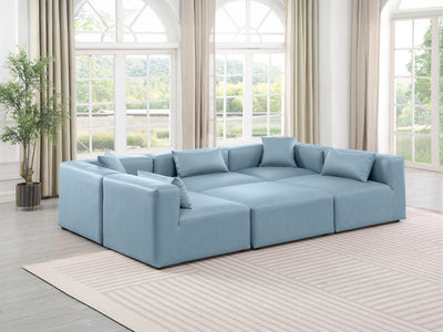 Cube Meri 108" Wide Vegan Leather Modular Rectangular Shape Sectional