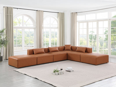 Cube Meri 144" / 108 Wide Vegan Leather Modular L Shape Sectional