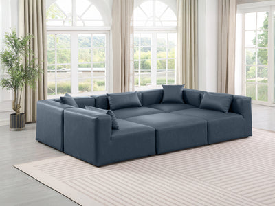 Cube Meri 108" Wide Vegan Leather Modular Rectangular Shape Sectional
