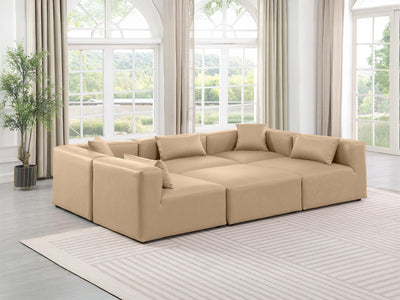 Cube Meri 108" Wide Vegan Leather Modular Rectangular Shape Sectional