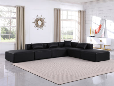 Cube Meri 144" / 108 Wide Vegan Leather Modular L Shape Sectional