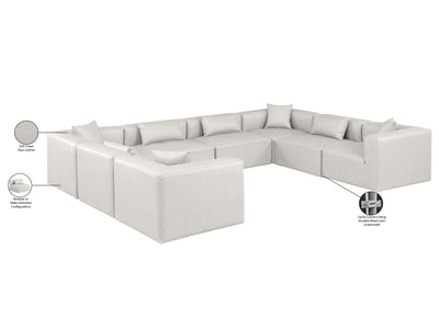 Cube Meri 144" Wide Vegan Leather Modular U Shape Sectional