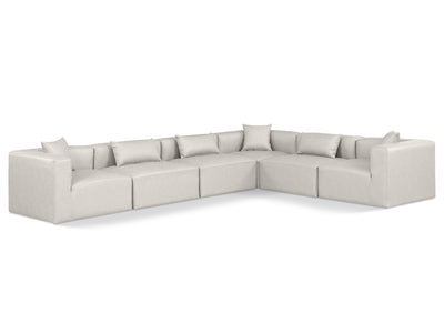 Cube Meri 144" / 108 Wide Vegan Leather Modular L Shape Sectional