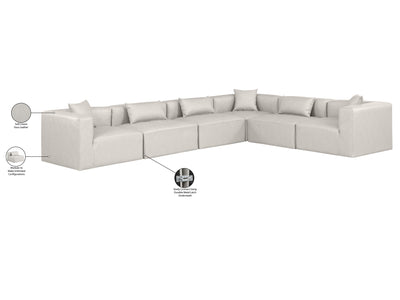 Cube Meri 144" / 108 Wide Vegan Leather Modular L Shape Sectional