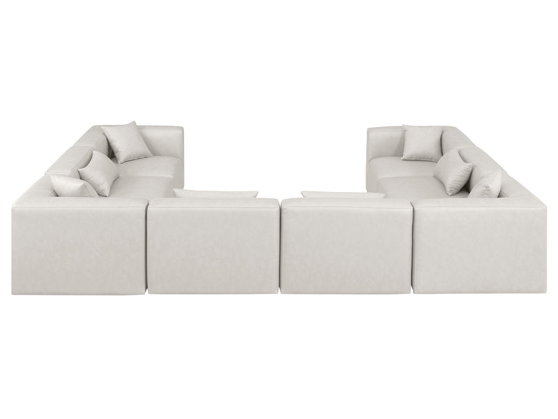 Cube Meri 144" Wide Vegan Leather Modular U Shape Sectional