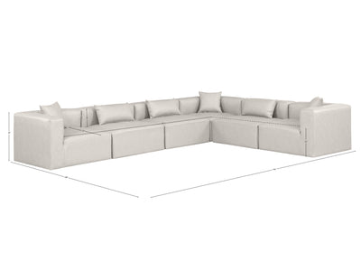Cube Meri 144" / 108 Wide Vegan Leather Modular L Shape Sectional