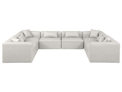 Cube Meri 144" Wide Vegan Leather Modular U Shape Sectional