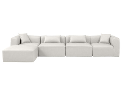 Cube Meri 144" Wide Vegan Leather Modular Sectional Chaise