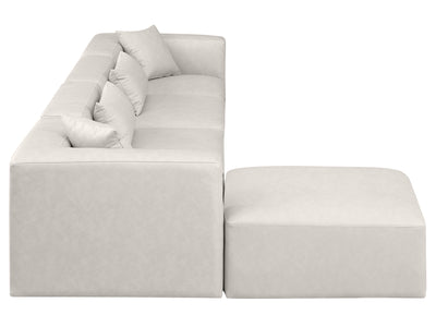 Cube Meri 144" Wide Vegan Leather Modular Sectional Chaise