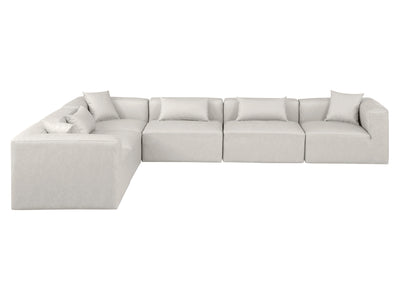 Cube Meri 144" / 108 Wide Vegan Leather Modular L Shape Sectional