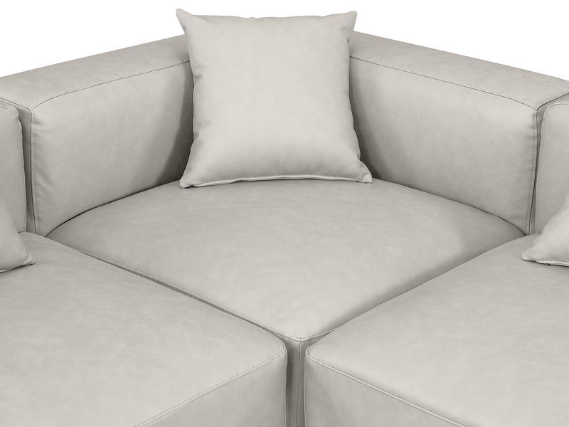 Cube Meri 144" / 108 Wide Vegan Leather Modular L Shape Sectional