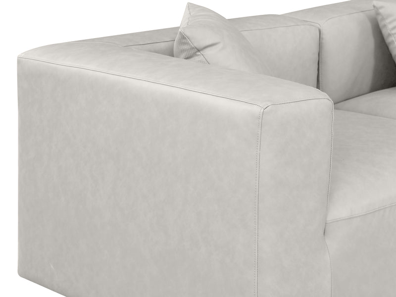 Cube Meri 144" Wide Vegan Leather Modular U Shape Sectional