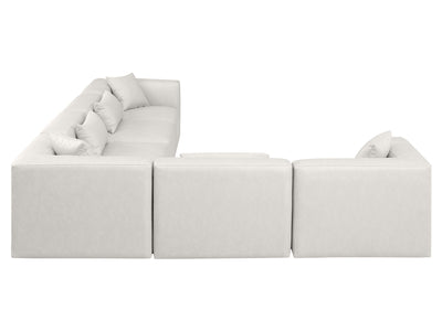 Cube Meri 144" / 108 Wide Vegan Leather Modular L Shape Sectional