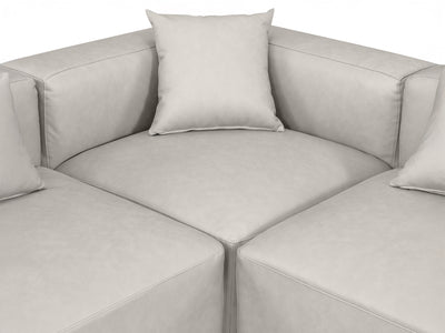 Cube Meri 144" Wide Vegan Leather Modular U Shape Sectional