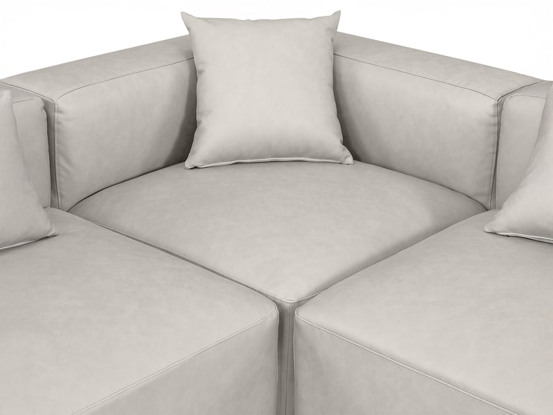 Cube Meri 144" Wide Vegan Leather Modular U Shape Sectional