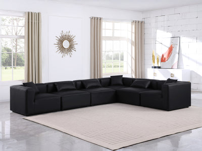 Cube Meri 144" / 108 Wide Vegan Leather Modular L Shape Sectional