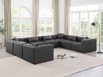 Cube Meri 144" Wide Vegan Leather Modular U Shape Sectional