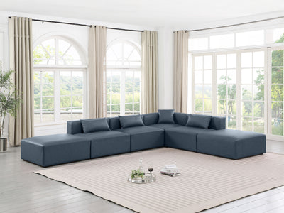 Cube Meri 144" / 108 Wide Vegan Leather Modular L Shape Sectional