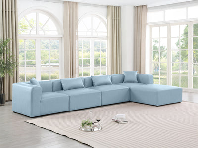 Cube Meri 144" Wide Vegan Leather Modular Sectional Chaise