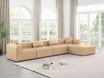Cube Meri 144" Wide Vegan Leather Modular Sectional Chaise