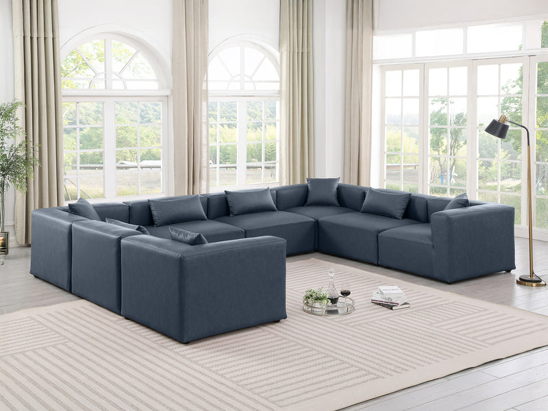 Cube Meri 144" Wide Vegan Leather Modular U Shape Sectional