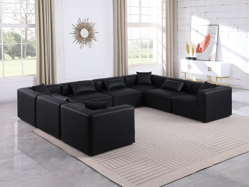 Cube Meri 144" Wide Vegan Leather Modular U Shape Sectional