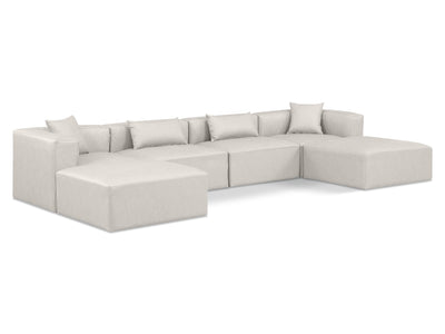 Cube Meri 144" Wide Vegan Leather Modular Sectional Chaise