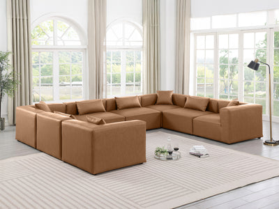 Cube Meri 144" Wide Vegan Leather Modular U Shape Sectional