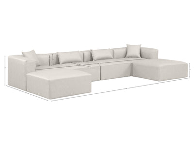 Cube Meri 144" Wide Vegan Leather Modular Sectional Chaise