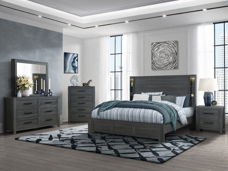 Cypress 59" Wide 6 Drawer Dresser With Mirror