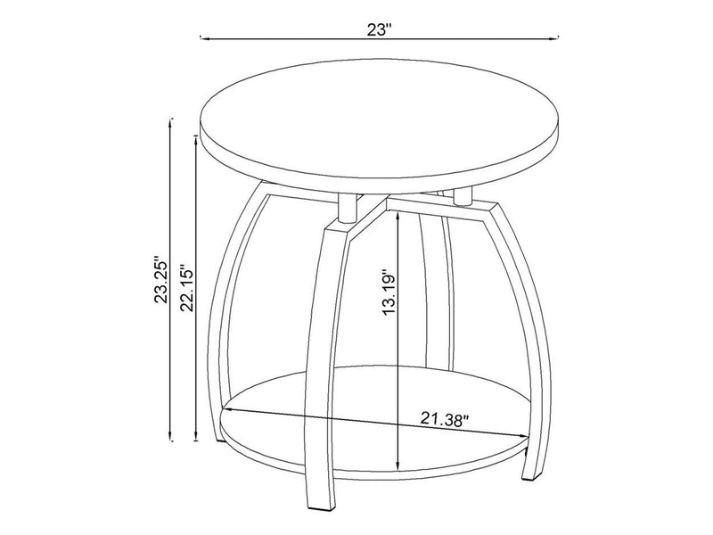 Dacre 23.2" Tall End Table