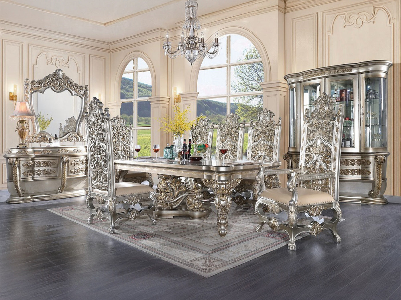 Danae 8-10 Person Dining Room Set – Istanbul Furniture - Home of Unique ...