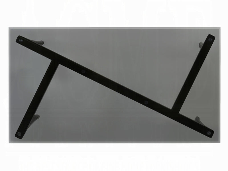 Danzel 87" Wide 6 Person Glass Top Dining Table