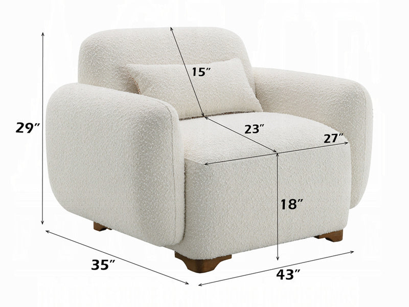 Darius 43" Wide Boucle Fabric Armchair